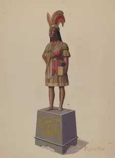 Tobacco Store Figure, 1935/1942. Creator: Eugene Croe