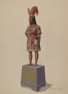 Tobacco Store Figure, 1935/1942. Creator: Eugene Croe