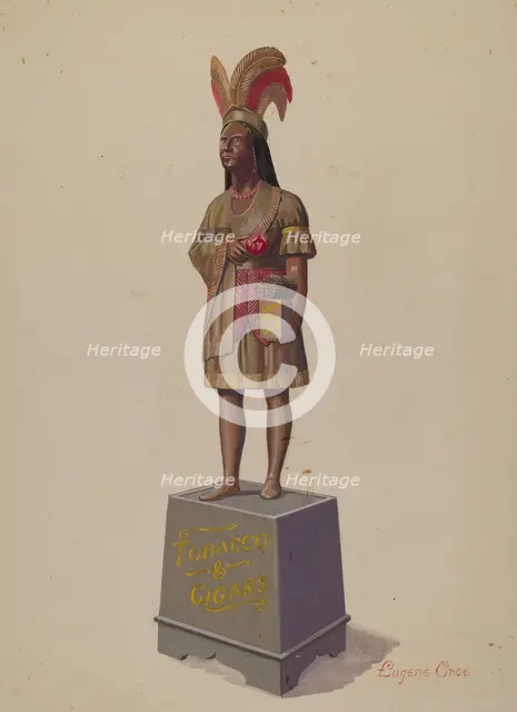 Tobacco Store Figure, 1935/1942. Creator: Eugene Croe.