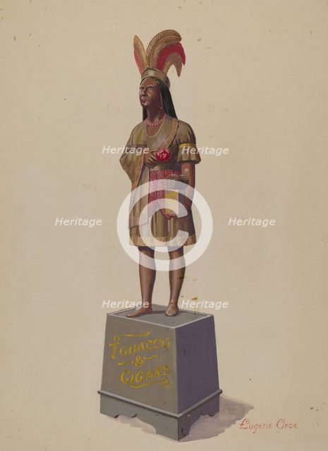 Tobacco Store Figure, 1935/1942. Creator: Eugene Croe.