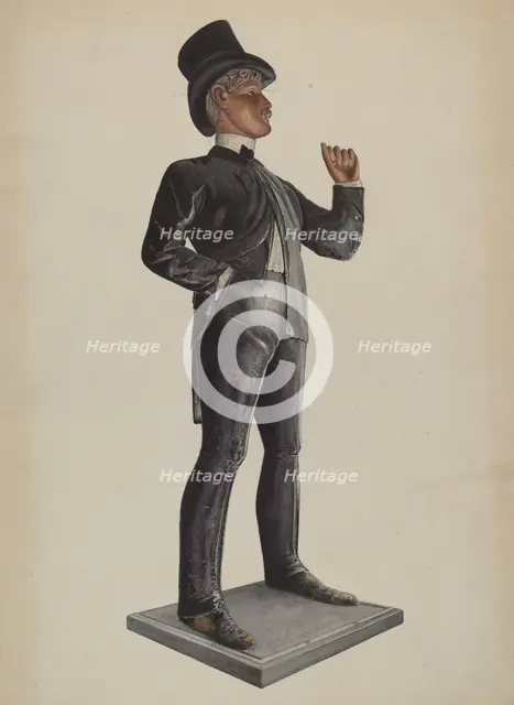 Tobacco Store - Male Figure, c. 1937. Creators: Donald Donovan, Harold Bliss.