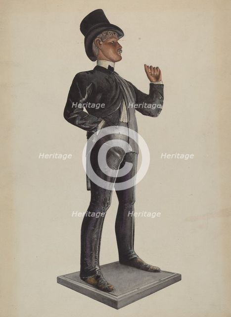 Tobacco Store - Male Figure, c. 1937. Creators: Donald Donovan, Harold Bliss.