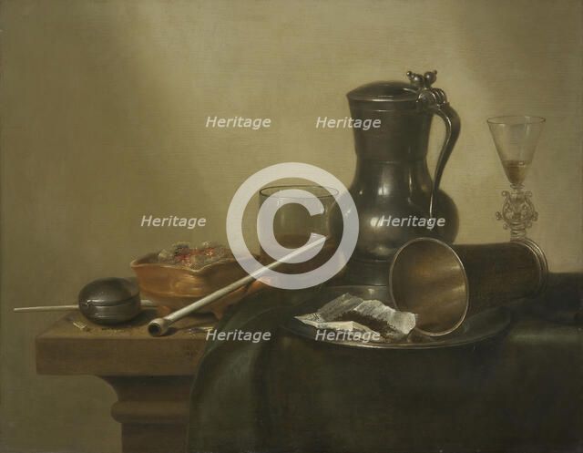 Tobacco Still Life, 1637. Creator: Willem Claesz. Heda.
