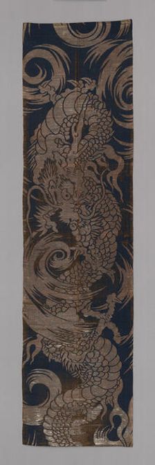 Tobari (Temple Banner Fragment), Japan, late Edo period (1789-1868), 1800/50. Creator: Unknown