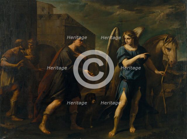 Tobias Meets the Archangel Raphael, c. 1640. Artist: Vaccaro, Andrea (1604-1670)
