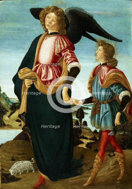 Tobias and the Angel, 1475-1480. Creator: Botticini, Francesco (1446-1497).