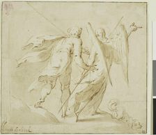 Tobias and the Angel, 1500/77. Creators: Michel Joseph Speeckaert, Hendrik de Clerck