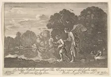 Tobias and the angel, 1644-52. Creator: Wenceslaus Hollar