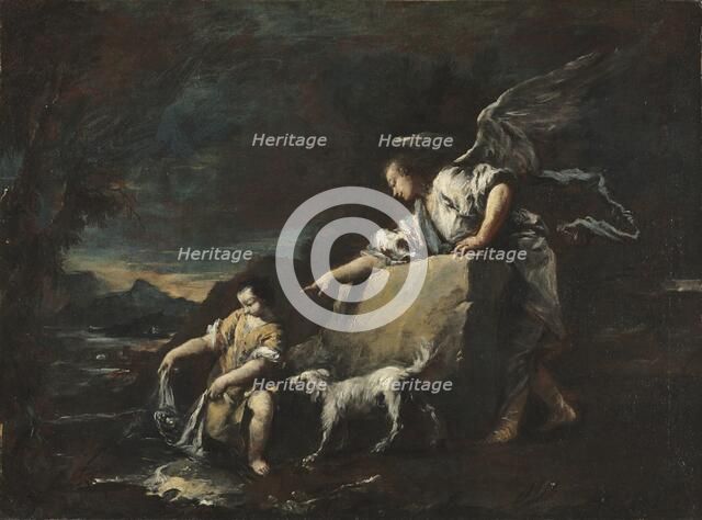 Tobias and the Angel, 1750s. Creator: Francesco Guardi (Italian, 1712-1793).