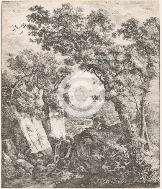 Tobias and the Angel, 17th century. Creator: Anthonie Waterloo.