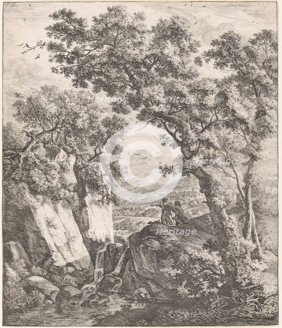 Tobias and the Angel, 17th century. Creator: Anthonie Waterloo.