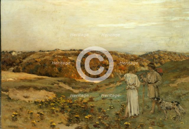 Tobias and the Angel, 1878. Creator: Jean-Charles Cazin.