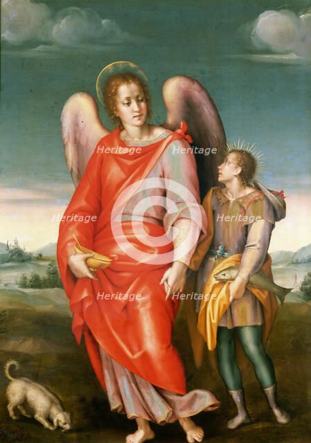 Tobias and the Angel, ca 1545. Creator: Foschi, Pier Francesco di Jacopo (1502-1567).