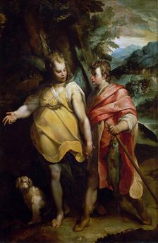 Tobias and the Angel, ca. 1575. Creator: Raffaellino da Reggio (1550-1578)