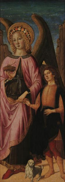 Tobias and the Angel, c1475. Creator: Biagio d'Antonio, (Tucci) (1446-1516)