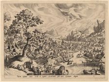 Tobias and the Angel Disembowling the Fish. Creator: Gerard de Jode