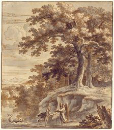 Tobias and the Angel Encountering the Fish, mid-17th century. Creator: Jacques Rousseau