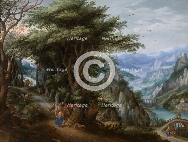 Tobias and the Angel in a Landscape, 1610. Creator: Denys van Alsloot.