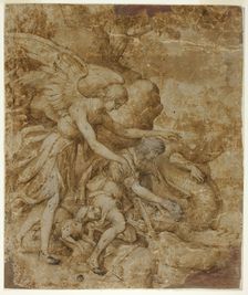 Tobias and the Angel Raphael, c.1605. Creator: Jacopo Ligozzi