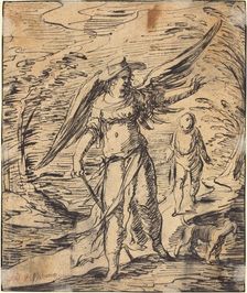Tobias and the Angel [verso], c. 1616/1617. Creator: Hermann Weyer