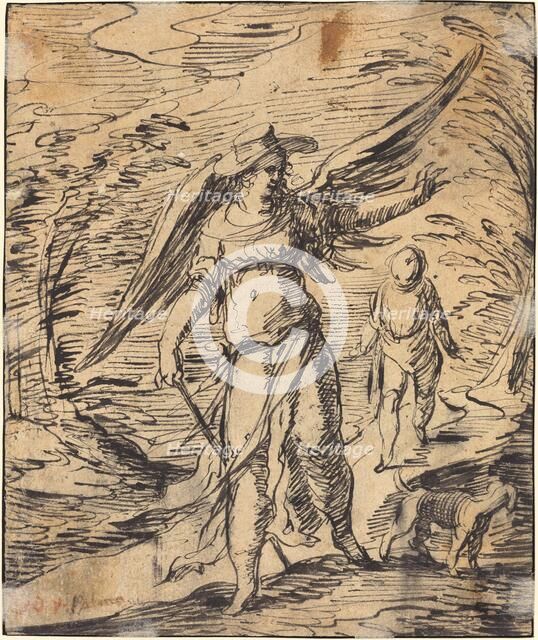 Tobias and the Angel [verso], c. 1616/1617. Creator: Hermann Weyer.