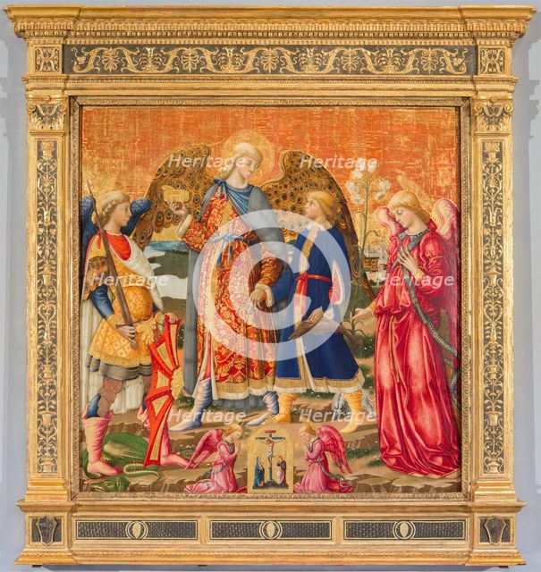 Tobias and Three Archangels, 1471. Creator: Neri di Bicci.