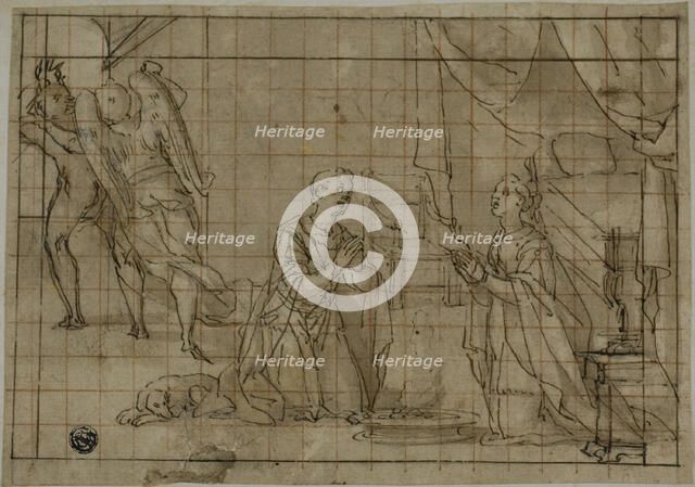 Tobias and Sarah Praying on Their Wedding Night, n.d. Creator: Lazzaro Tavarone.