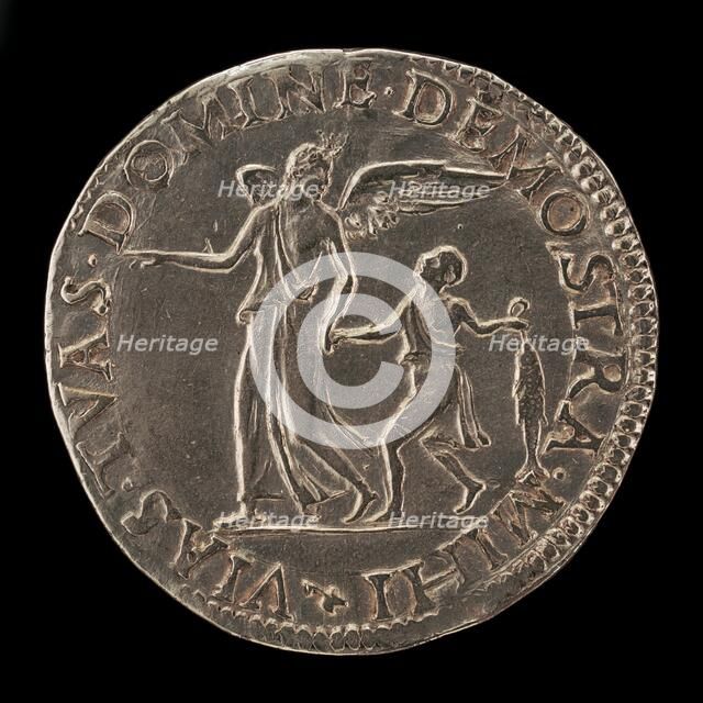 Tobias Guided by the Angel [reverse], 16th century. Creator: Unknown.