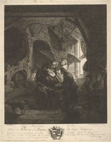 Tobias Returning Sight to His Father, 1755. Creator: Antoine de Marcenay Ghuy