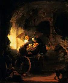 Tobias Returns Sight to His Father 1636. Artist: Rembrandt Harmensz van Rijn