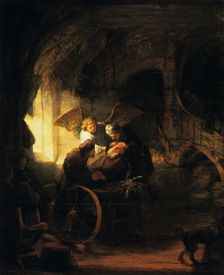 Tobias Returns Sight to His Father 1636. Artist: Rembrandt Harmensz van Rijn
