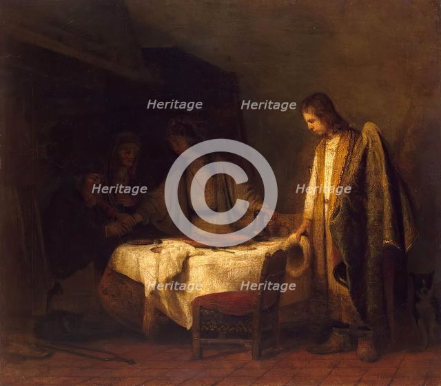Tobias's Farewell to his Parents, 1660. Creators: Samuel van Hoogstraten, Rembrandt Harmensz van Rijn.