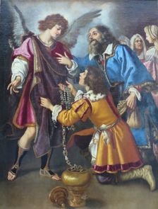 Tobias's Farewell to the Angel, 1610. Creator: Giovanni Biliverti