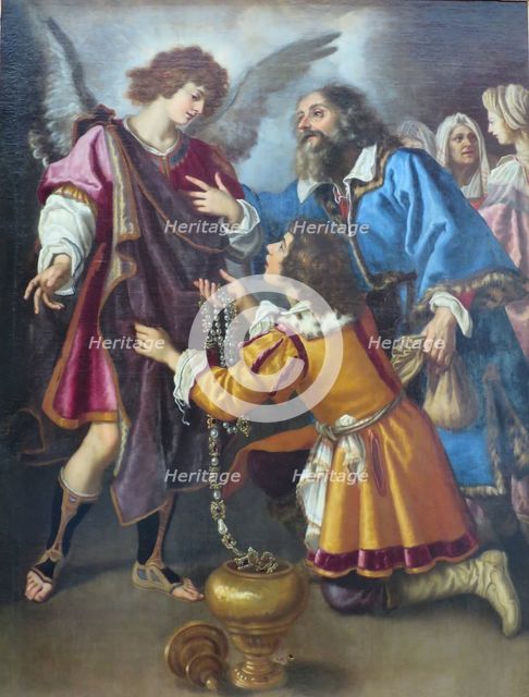 Tobias's Farewell to the Angel, 1610. Creator: Giovanni Biliverti.
