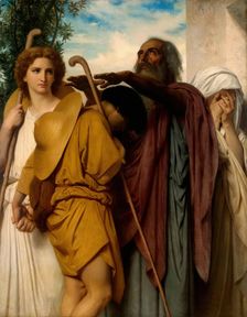 Tobias Saying Good-Bye to his Father, 1860. Creator: William-Adolphe Bouguereau
