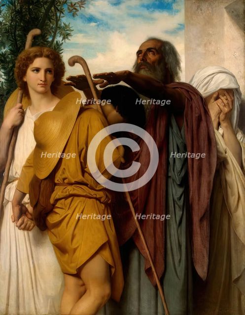 Tobias Saying Good-Bye to his Father, 1860. Creator: William-Adolphe Bouguereau.