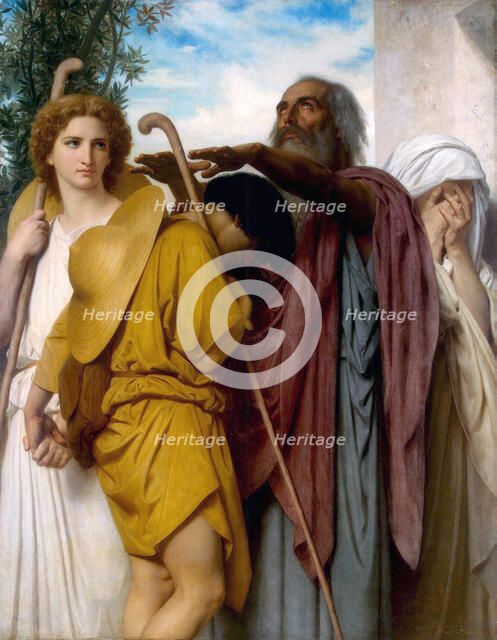 Tobias Saying Good Bye to his Father', 1860. Creator: Bouguereau, William-Adolphe (1825-1905).