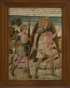 Tobias with Archangel Raphael, ca 1460. Creator: Gozzoli, Benozzo (ca 1420-1497)