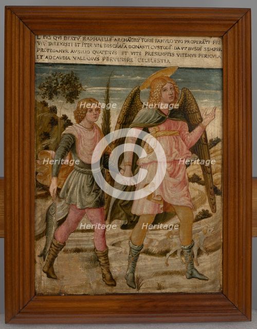 Tobias with Archangel Raphael, c1460. Creator: Benozzo Gozzoli.