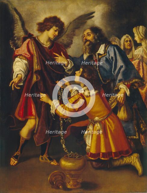 Tobias's Farewell to the Angel, First third of 17th cen.. Artist: Bilivert, Giovanni (1585-1644)