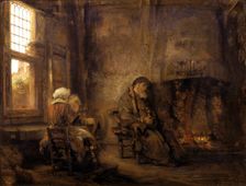 Tobit and Anna waiting for the return of their son, 1659. Artist: Rembrandt van Rhijn (1606-1669)