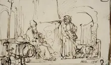 Tobit and Anna with the goat. Creator: Rembrandt Harmensz van Rijn