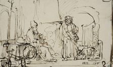 Tobit and Anna with the goat. Creator: Rembrandt Harmensz van Rijn