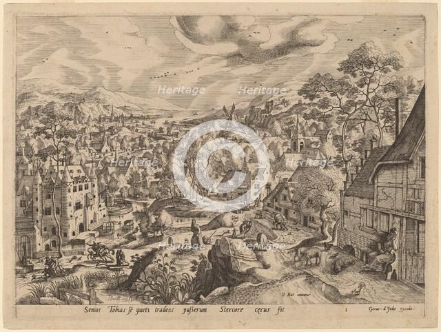 Tobit Blinded by the Sparrow while Sleeping. Creator: Gerard de Jode.