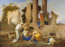 Tobit Burying the Dead, 1640s. Creator: Andrea di Lione