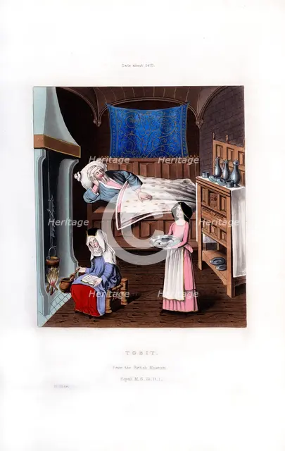 Tobit, c1470, (1843).Artist: Henry Shaw