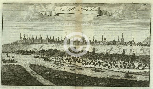 Tobolsk (From: Travels into Muscovy), 1711. Artist: Bruijn, Cornelis de (1652-1727)