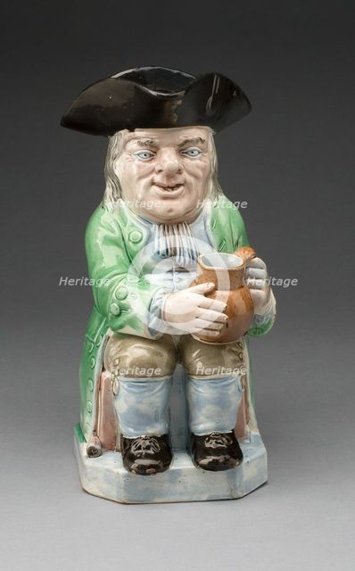 Toby Jug, Staffordshire, 1780/90. Creator: Staffordshire Potteries.