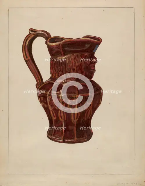 Toby Mug, c. 1936. Creator: John Cutting.