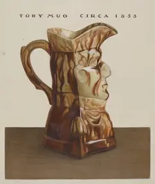 Toby Mug, c. 1937. Creator: Cleo Lovett